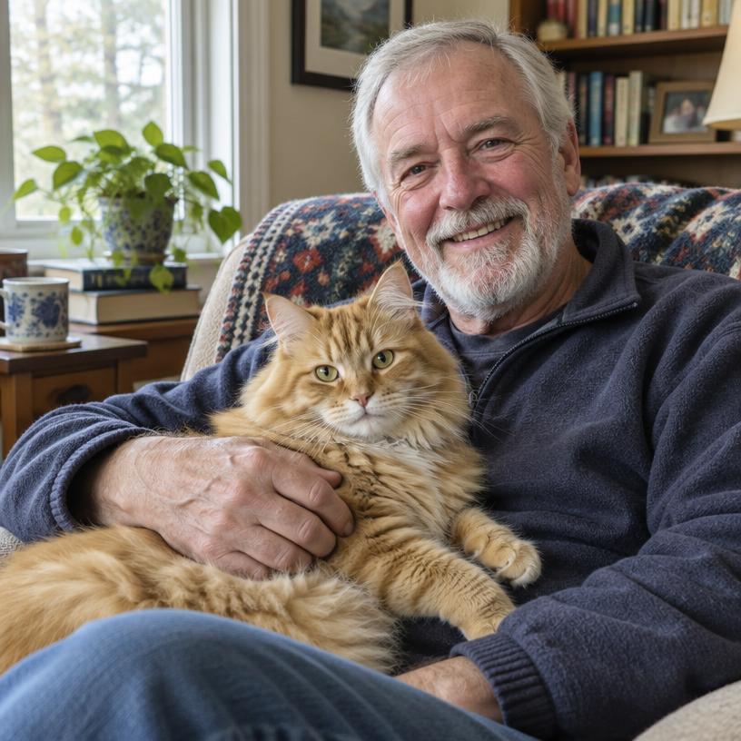 Happy pet parent with their pet