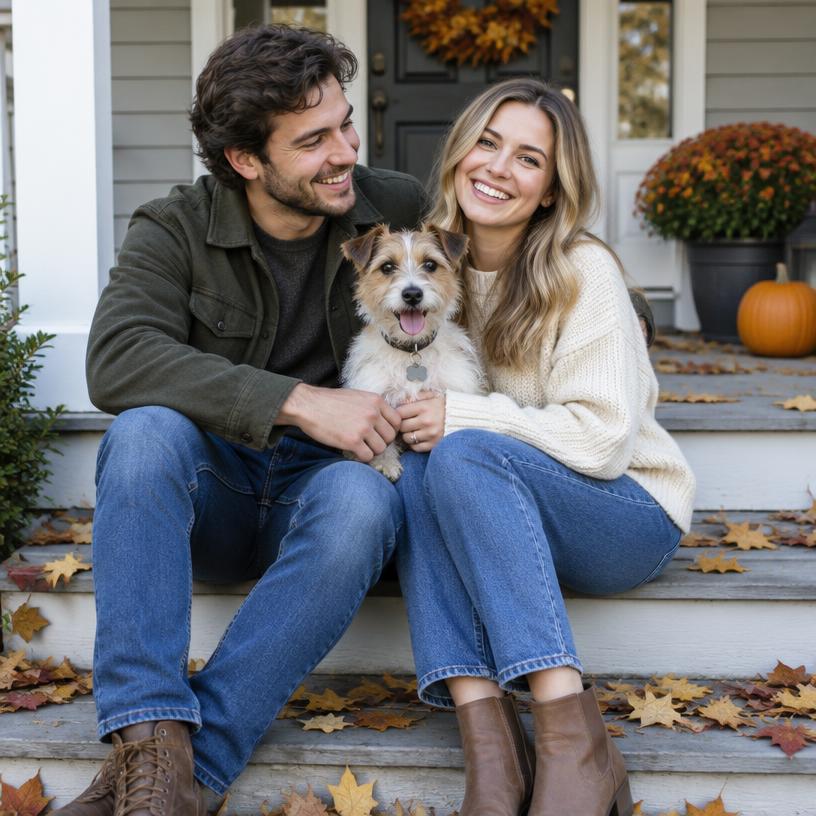 Happy pet parent with their pet